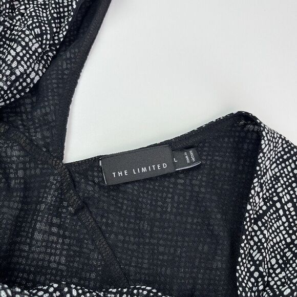 Vintage The Limited Y2K Babydoll Top L Black Mesh Sheer Whimsigoth Fairy Grunge - Picture 11 of 11